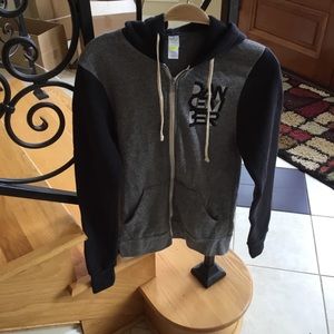 Alternative Jacket Sz xs zip up gray and navy NWOT